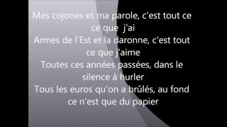 Tout c&#39;que j&#39;ai-booba(lyrics)