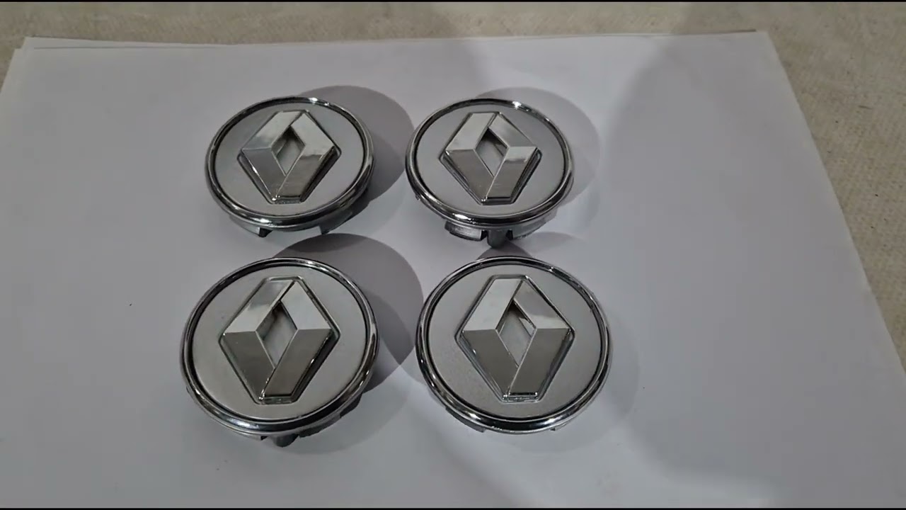 Renault Graue Felgendeckel mit Ring 81568GR (57mm auf 49mm, 4 Stk) Video 1