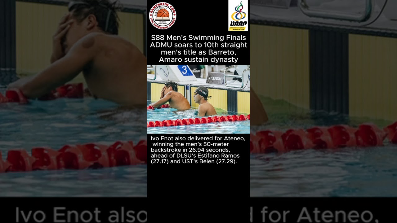 UAAP College Swimming: Miguel Barreto, Albert Amaro power Ateneo to 10th straight crown
