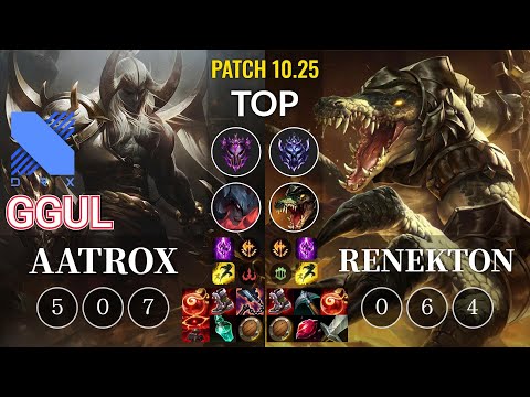 DRX.A Ggul Aatrox vs Renekton Top - KR Patch 10.25