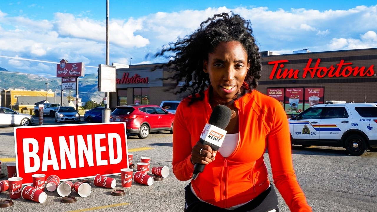 Kelowna Tim Hortons posts Rebel News ban on its front door — here's what customers said