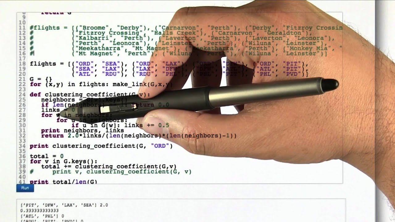 Clustering Coefficient Code - Intro to Algorithms
