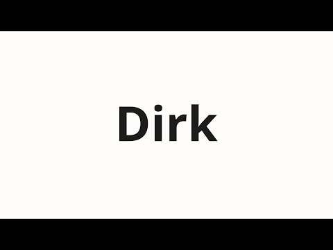 How to pronounce Dirk | Дирк (Dirk in Russian)