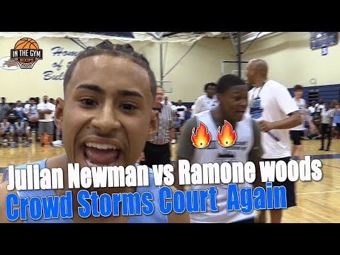 Julian Newman VS Ramone Woods Gets HEATED ALL HE WANTS IS A NAME Crowd Storms Court Shuts IT Down