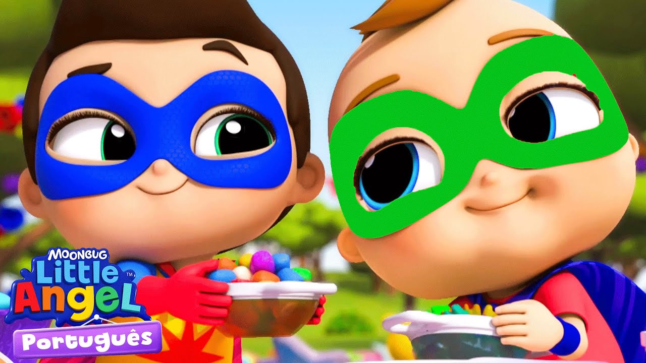 Amigos com uma missão! Comer mais gostosuras 🍩 Little Angel Brasil | Músicas Infantis em Português