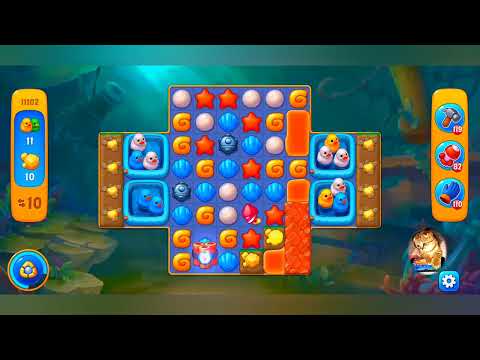 фишдом 2023  #  11102 уровень - прохождение без бустеров # Fishdom,   11102  level - no Boosters.