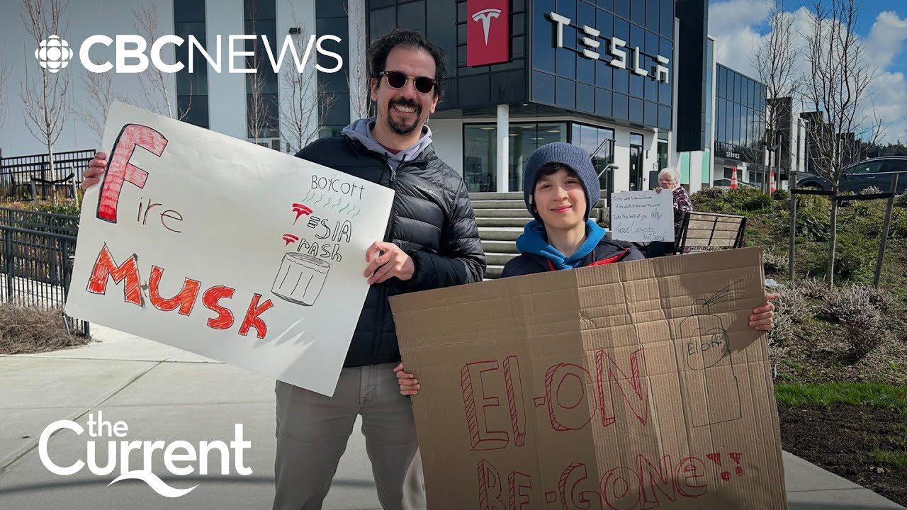 Teslas used to be cool. Now, people are protesting them