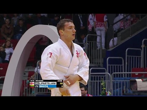 Varlam Liparteliani (GEO) vs Karolis Bauza (LTU) -90kg Judo World Championships Chelyabinsk 2014
