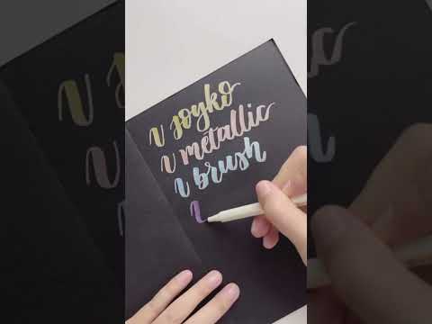 10 color metallic calligraphy pen