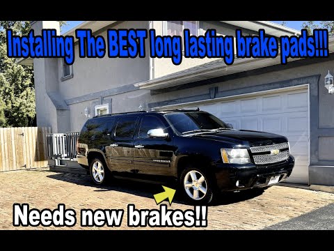 Chevy Suburban, Tahoe, GMC Yukon, Cadillac Escalade Front Brake Pad Install! The Best Brake Pads!!