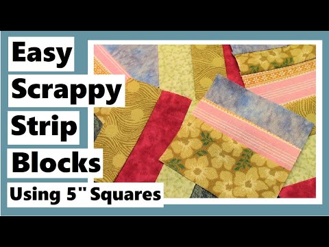 Easy Strip Set Quilt Blocks Using 5" Squares - Makes the Sashing Too!