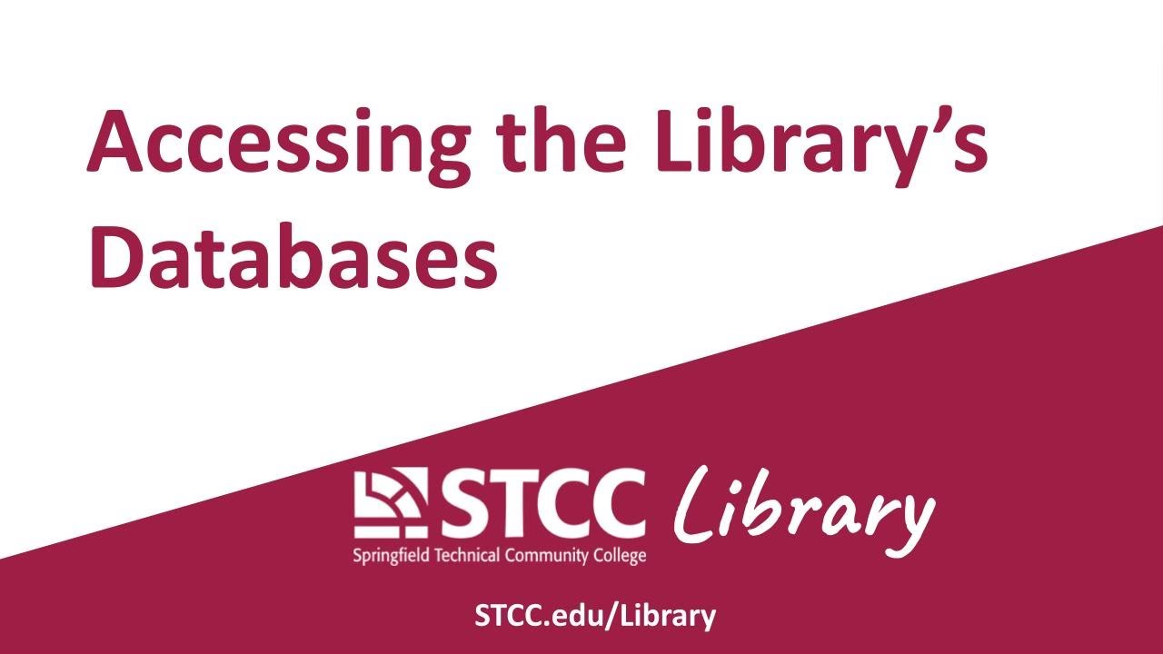 Accessing the STCC Databases