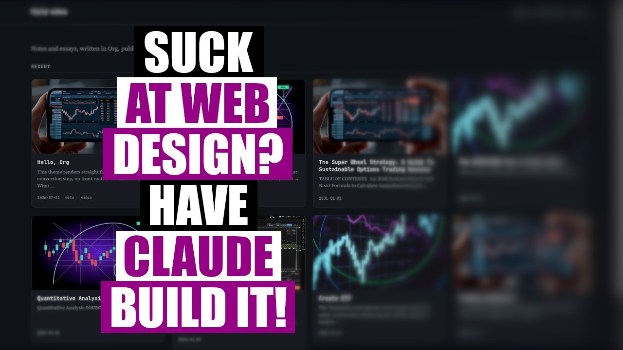 I'm Not A Web Dev...So Claude Designed A Website For Me!