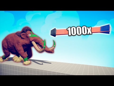 ZOMBIE MAMMOTH vs 1000x OVERPOWERED UNITS - TABS | Totally Accurate Battle Simulator 2024