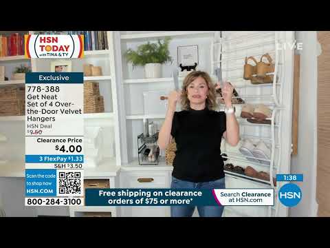 Get Neat Set of 4 Over theDoor Velvet Hangers