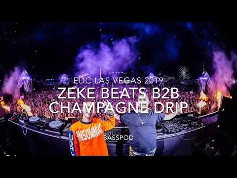 ZEKE BEATS B2B CHAMPAGNE DRIP Live - @ EDC Las Vegas - May 2019 - BASSPOD (Day 1)