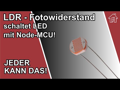 LDR Fotowiderstand, LED mit NodeMCU schalten | #EdisTechlab