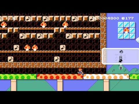 Mario Kart: 8-bit Dash Edition by Bourgyman - Super Mario Maker - No Commentary 1AC