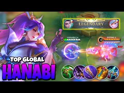 TOP GLOBAL HANABI MACHINE GUN BUILD!!🔥TRY THIS BUILD TO MELT HEROES!! | HANABI BEST BUILD 2023