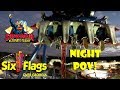 Superman: Ultimate Flight Six Flags Over Georgia Night POV During Fright Fest!!!
