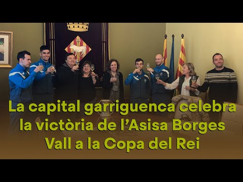 Les Borges celebra la victòria de l’Asisa Borges Vall a la Copa del Rei de Tennis Taula