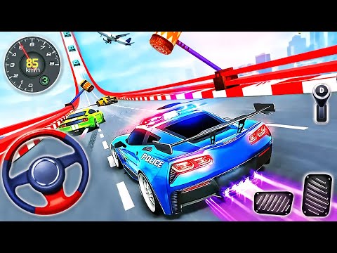 Police Car Impossible Simulator - Car Stunts Mega Ramp Racing Driving - Android GamePlay