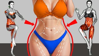 30-Min Standing Workout🔥Get Flat Stomach and Abs | Weight Loss Challenge🔥Shrink Waist in Just 2 Week