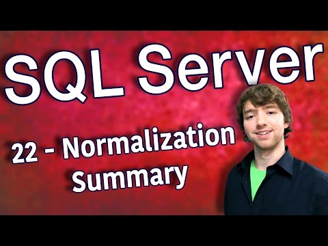 SQL Server 22 Normalization Summary