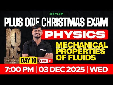 Plus One Physics | Mechanical Properties Of Fluids | Xylem Plus One