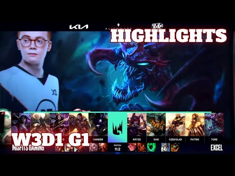 Misfits vs Excel - Highlights | Week 3 Day 1 S11 LEC Spring 2021 | MSF vs XL