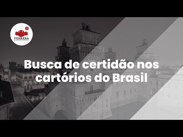 Busca de certidão nos cartórios do Brasil