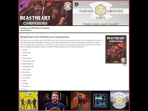 Fantasy Grounds Presents: The DnD5e Beastheart Class by Matt Colville