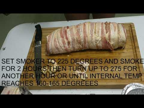 Easy Smoked Stuffed Pork Loin Wrapped in Bacon