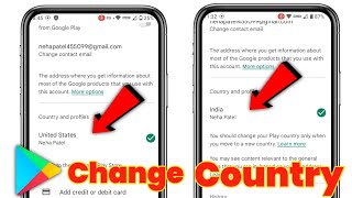 How To Change Google Play Store Country  PlayStore