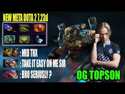 Topson Elder Titan Mid | New Meta Flopson Ranked Gameplay - Dota 2 Gameplay 7.23