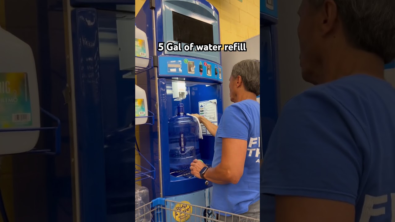 Water refill at Walmart #walmart  #waterrefillingstation #notsponsored  #shorts