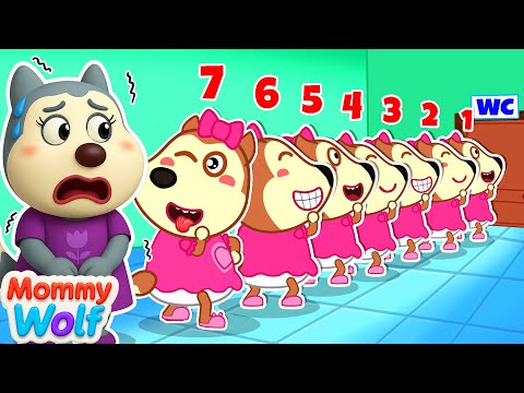 Mommy Survives SEVEN SISTERS  😲 Funny Stories About Mommy Wolf Family