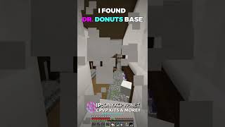 I FOUND DR DONUTS BASE?!? #donutsmp #drdonut #minecraft #minecraftshorts #minehut #smp #crystalpvp