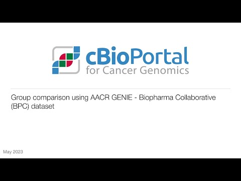 cBioPortal: Group comparison using AACR GENIE - Biopharma Collaborative (BPC) dataset
