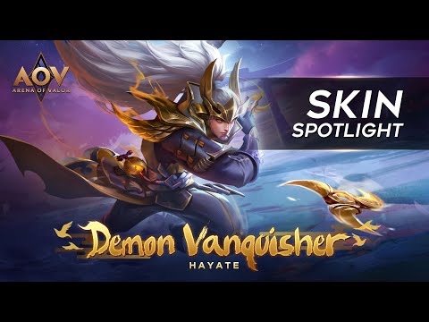 Hayate Demon Vanquisher Skin Spotlight - Garena AOV (Arena of Valor)