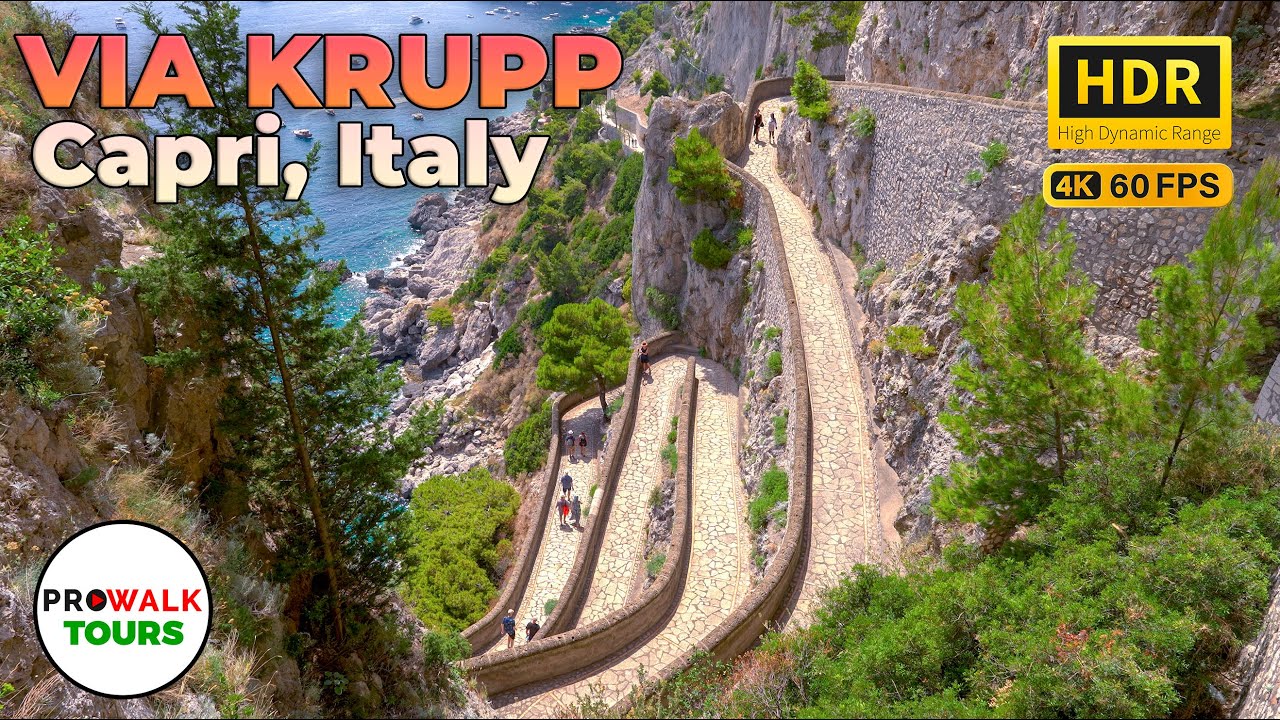 Embark on an exhilarating walking tour of the iconic Via Krupp, nestled in the heart of Capri.