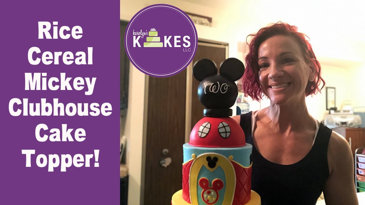 Mickey Mouse Clubhouse Cake Topper | How to Cover a Round Object in Fondant