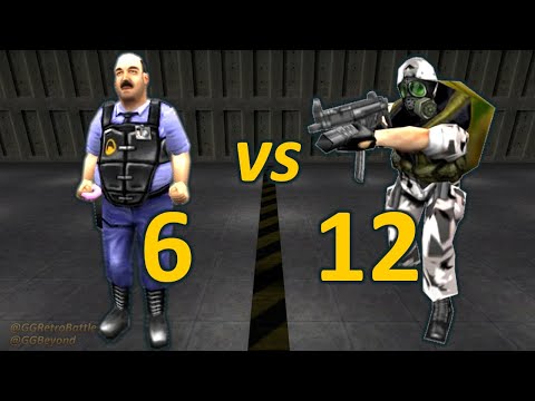 6 Otis vs 12 HL1 Grunts - Half-Life: Opposing Force Retro Battles