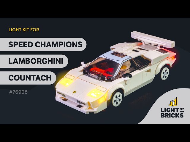Video Teaser für LIGHT MY BRICKS - Speed Champions Lamborghini Countach 76908 Light Kit Video Demonstration