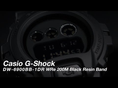 Casio G-Shock DW-6900BB-1DR Black Out Black Digital Dial Black Resin Band-1