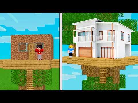 CASA na ARVORE 100% REASLISTA vs 0% REALISTA no minecraft