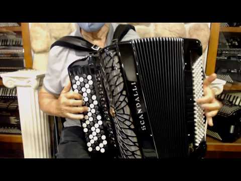 SCANAIRICHBK - Black Scandalli Air IC Chromatic Button Accordion C LMMH 77 120 $5499
