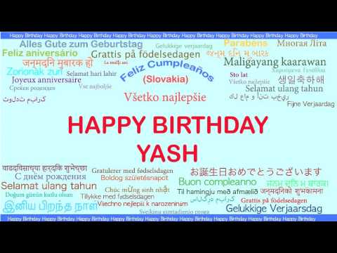 Yash   Languages Idiomas - Happy Birthday