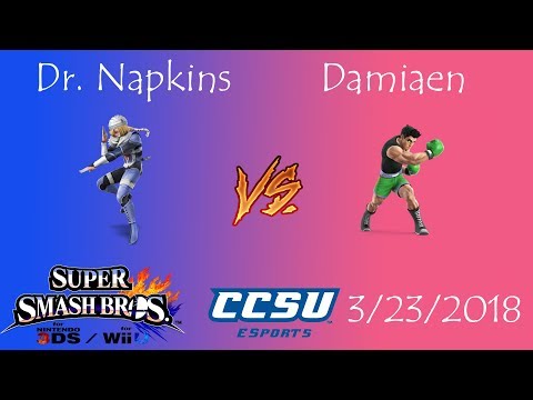 Riptide 6 CCSU Smash 4 - (Losers Finals) Dr. Napkins (Sheik) vs Damiaen (Little Mac)