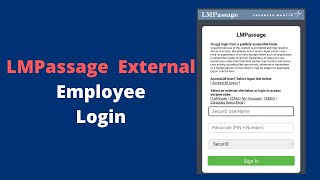 LMPassage External Login | LMPeople External Login 2023